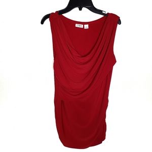 Cato red drape sleeveless tanktop formal S swing